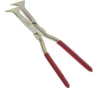 Pince à sertir Stubai 40° droite - largeur 80mm, profondeur d'insertion 80mm, acier au carbone C45, métier inséré avec bague de roulement de guidage, poignées rouges, pour sertissages d'angle et serti