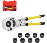 Pince à sertir V12, V15, V22, V28, TH16, TH20, TH26, TH32 mm, Pince à sertir avec tête pivotante à 360° et poignée ergonomique en caoutchouc, Pince à sertir pour tubes portable, Pince manuelle pour co