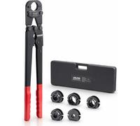 Pince à sertir VEVOR, tubes en plastique PEX & aluminium avec mâchoires TH12, TH16, TH20, TH26 & TH32 & poignée flexible, pince à sertir avec coffret de rangement pour la réparation et l'installation