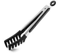 Pince à Spaghetti, 22,9 cm Pince Cuisine Pince de Cuisine Pince Barbecue | Pinces à Pâtes en Silicone avec Dents, Pour Cuisine, Spaghetti et Nouilles, Salade, Barbecue (22,9cm-Noir)