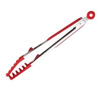 Pince à Spaghetti Cuisine en Silicone et Acier Inoxydable Rouge | Résistante à Chaleur, Antirouille et Facile à Nettoyer, pour Pique-niques Extérieur et Barbecue