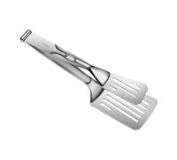 Pince à spatule, ustensile de cuisine 2 en 1 en acier inoxydable, pince à clip anti-brûlure - Convient pour barbecue, cuisine, appartement, steak, œuf, hamburger, bacon, crêpes, etc
