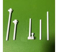 Pince à tige creuse for porte-électrode en PTFE, 1 pièce | For électrodes, version creuse, pince de laboratoire(Straight clip140mm)