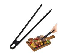 Pince à toast en silicone, pince en silicone pour cuisson, résistante | Pince de cuisine en silicone pour cuisiner, griller dans des casseroles antiadhésives, pour griller Noir
