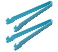 Pince à Toast Multifonction 2 Pièces en Nylon Bleu pour Griller