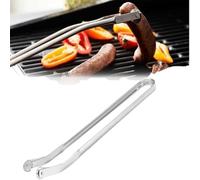 Pince à tourner les saucisses pour barbecue, pince à griller rotative avec roues, pince à tourner les saucisses pour barbecue, en acier inoxydable, longue pince de cuisine, pour les fêtes/grills de