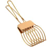 Pince à trancher en acier inoxydable, dorée, design à fentes multiples, pince à pain portable à main, diviseur pour jambon, ustensile barbecue pour cuisine et camping, 11 x 3,9 in / 28 x 10 cm