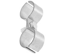 Pince à Tubes Double Port, Clip Marin pour Yacht et Camping-car | Acier Galvanisé Argenté, Installation Facile, Mécanisme à Clip, pour Tuyaux et Câbles, Usage Bateau