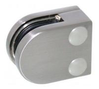 Pince à verre 8 mm pour garde corps - support arrondi - inox 316 dark Design Production