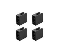 Pince à Verre Carrée Pour Garde Corps Verre Acier Inox 304 0,8-1,2cm Noir 40PCS