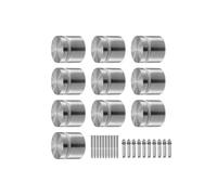 Pince à Verre Ronde Pour Garde Corps Verre Acier Inox 316 0,8-1,2cm Argent 10PCS