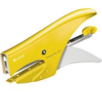 Leitz Pince Agrafeuse, Capacité 15 Feuilles, Corps en Métal Ergonomique, Agrafes Incluses, WOW, 55311016 - Jaune