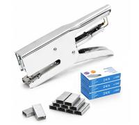 Pack pince agrafeuse 24/6 avec 3000 agrafes, grande capacité 30 feuilles, réservoir 150 agrafes, tout métal, compatible 26/6, modes normal et épinglage