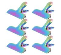 Pince Alimentaire Clips de Fermeture 6 Pièces, en Acier Inoxydable | Format 7,70x6,30x3,80cm, Étanchéité Soignée, pour Snacks et Sachets Papier