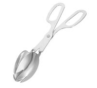 Pince Alimentaire en Acier Inoxydable, Longue, Cuisine et Barbecue | Poignée Ergonomique, Conception Creuse et Coins Arrondis, Prise Sûre pour Salades, Pains, Burgers, Glaçons, Buffets