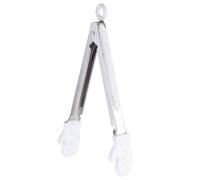 Pince Alimentaire en Acier Inoxydable, Silicone, Forme de Noël, 24x5,3x4cm | Embouts Souples, Poignée Confortable, Verrouillage à Anneau, à Suspendre Pratique, Nettoyage Facile, pour Nouilles et Viandes