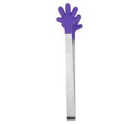 Pince Alimentaire Mini en Silicone et Acier Inoxydable pour Service | Buffet et Voyage, Finition Lisse, Protection Thermique, Couleur Pourpre, Usage Propre