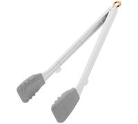 Pince Alimentaire Résistante à Chaleur, Silicone Métal ABS, Blanche | Forme Patte de Chat, Antiadhésive et Douce Ustensiles, Service Toast et Apéritifs en Cafétéria