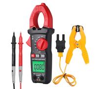 Pince Ampèremétrique Numérique Multimètre Courant et Tension CA/CC, Température, Capacité, Fréquence, Diode, Continuité, Testeur de Tension sans Contact avec Mâchoire en Forme de D, Rétroéclairage LCD