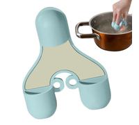 Pince anti-clip pour chauffante - Pince flexible pour poêle | Support de serrage sécurisé en silicone antidérapant - Pince à casserole universelle - G - Bleu