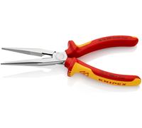 Pince becs demi-ronds 200mm Tranchant dureté 61HRC Bi-matière Chromée 1000V SC KNIPEX - 2616200SB