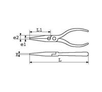 Pince Becs Plats Ressort 160Mm SAM OUTILLAGE