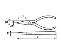 Pince Becs Plats Sam 236 16 G SAM OUTILLAGE