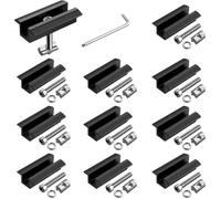 Pince centrale solaire - AIMOONSA - 70 mm - Aluminium haute résistance - Compatible cadres 30-42 mm - Lot de 10
