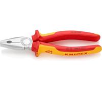 Pince combinée Knipex DIN ISO 5746 Longueur 200mm Testée VDE Chrome Gaines multi-composants - 03 06 200 SB