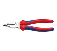 Pince combinée pointue chromée avec poignées multi-composants 185mm KNIPEX