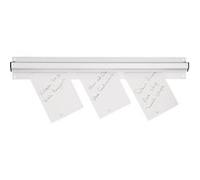 Pince-commandes inox (L)457 mm 4 feuilles, à fixer Gris G
