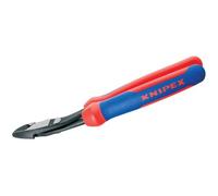 Pince coupante de côté à forte démultiplication à tête coudée et gaines bimatière Knipex 74 22 200