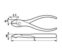 PINCE COUPANTE DIAGONALE ISOLEE 145 MM SAM - 232-14TI