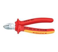 Knipex Pince coupante de côté chromée isolées par gaines, 70 06 160 | Bi-matière, certifiées VDE 160 mm