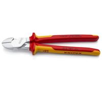 Pince coupante latérale Knipex « Kraft » 250 mm, e VDE, isolée, chromée, rouge/jaune, 1 pièce.