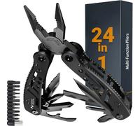 Pince coupante multifonctionnelle 24 en 1, pince diagonale universelle, antidérapante, outil durable pour les travaux de réparation de matériel électrique A15-Black
