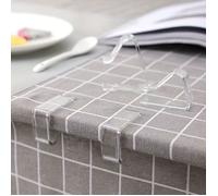 Pince Crochet Nappe de Table Lot de 8 - Fixation Anti Vent pour Nappe Extérieur Jardin Terrasse Camping Résistant