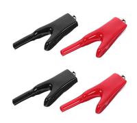 Pince Crocodile 4 Pièces à Pouce Isolée en Silicone | Mâchoire Large, Gaine Souple, Prise Constante, pour Circuits de Laboratoire et Réparations