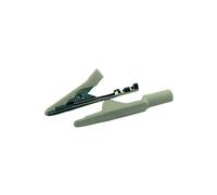 Pince crocodile miniature 8 A blanc Hirschmann Test & Measurement 930318107 Plage de serrage max.: 4 mm Longueur: 41.5 mm