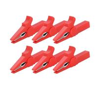 Pince Crocodile de Test 55mm, connecteur, prise 4mm, câble stylo multimètre, sondes, Clip 6 pièces(Red)