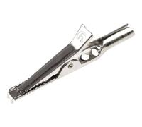 Pince crocodile fine 4 A argent SKS Hirschmann 930122000 Ouverture des mâchoires (max.): 10 mm Longueur: 49 mm 1 pc(s)