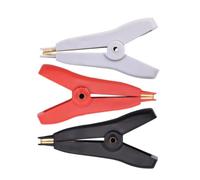 Pince Crocodile isolée en cuivre, 52mm, 5A, rouge, noir, gris, adaptateur, prise, Clip de sonde