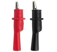 Pince crocodile pour tests électriques, sonde de test isolée - Multimètre testeur Alligator Crocodile Test Clip pince | 2 pinces crocodiles à sonde de Test isolées pour fils de Test, travaux de Test é