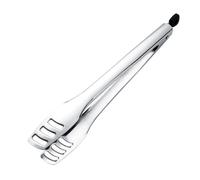 Pince Cuisine en Acier Inoxydable, Longue Poignée, Argenté | Moulage Monobloc, Design Creux, Finition Miroir, pour Aliments Frits, Fruits, Buffet et Thé