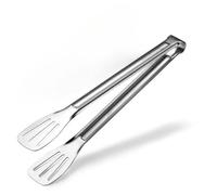 Pince Cuisine Inox Pinces alimentaires en acier inoxydable, pince à pain for salade de viande, Barbecue, Grill, Buffet, outils cuisine, accessoires, 1 pièce(7 inches)
