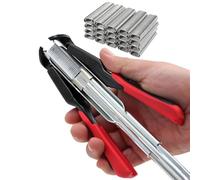 Pince d'agrafage pour clôture Agrafeuse de fixation à pince avec type C | Agrafeuse pour cages d'animaux et d'animaux, rembourrage de meubles, coussins de voiture, housses de siège