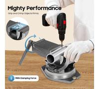Pince de banc inclinable, 100 mm - Force de serrage : 19 kN - Étau en fonte, couleur bleu