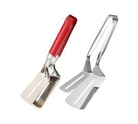 Pince de barbecue en acier inoxydable longue pelle anti-adhésive | Pince de service de cuisson pour poisson, steak, hamburger, pizza, tarte, pain, crêpes, barbecue
