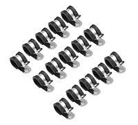 Pince de câble en acier inoxydable de 10mm, pinces de câble en métal rembourré en caoutchouc durable pour l'installation de tubes/tuyaux ou de câbles métalliques 15PCS
