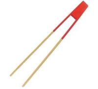 Fackelmann 688917 Pince à toasts aimantée, Bambou, Rouge, 27,5 cm